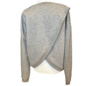 BOBI LOS ANGELES GREY TOP WITH VENT CURVED BACK HEM WOMENS MEDIUM